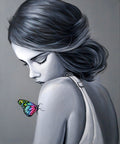 " Girl with a butterfly "